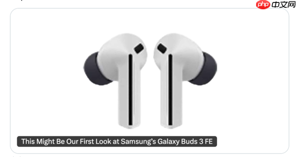 三星Galaxy Buds 3 FE渲染图曝光 黑牌配色新增AI功能