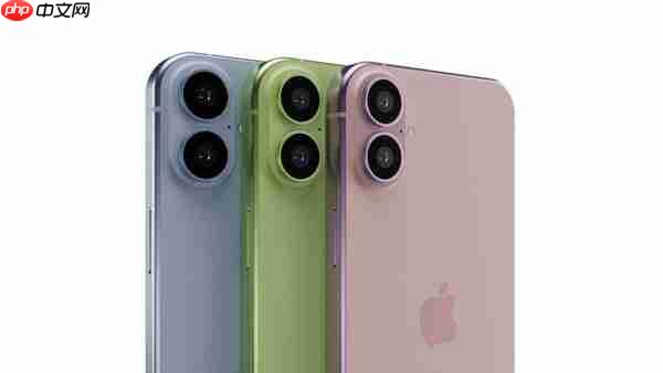 iPhone 17最新渲染图曝光：浅蓝、浅绿、紫色成焦点