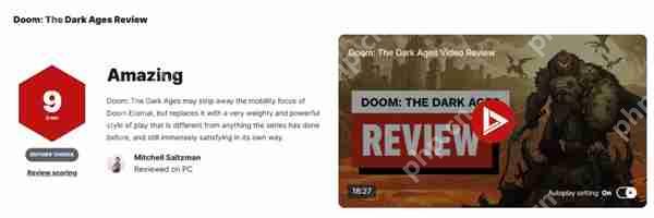 《毁灭战士:黑暗时代》IGN 9分 全球解锁时间公布