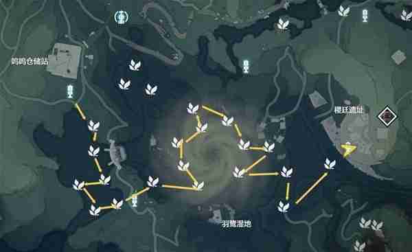 《鸣潮》鸢尾花位置说明-鸢尾花采集线路分享