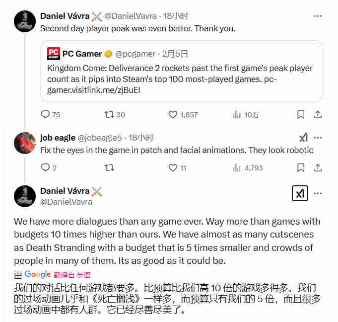 天国:拯救2首日销量破百万,开发成本与成功背后的故事