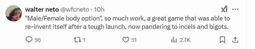 堕落之主更新引争议:传统性别选项回归背后的复杂讨论