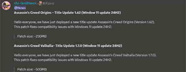 《刺客信条:起源/英灵殿》现已修复Win11兼容性问题