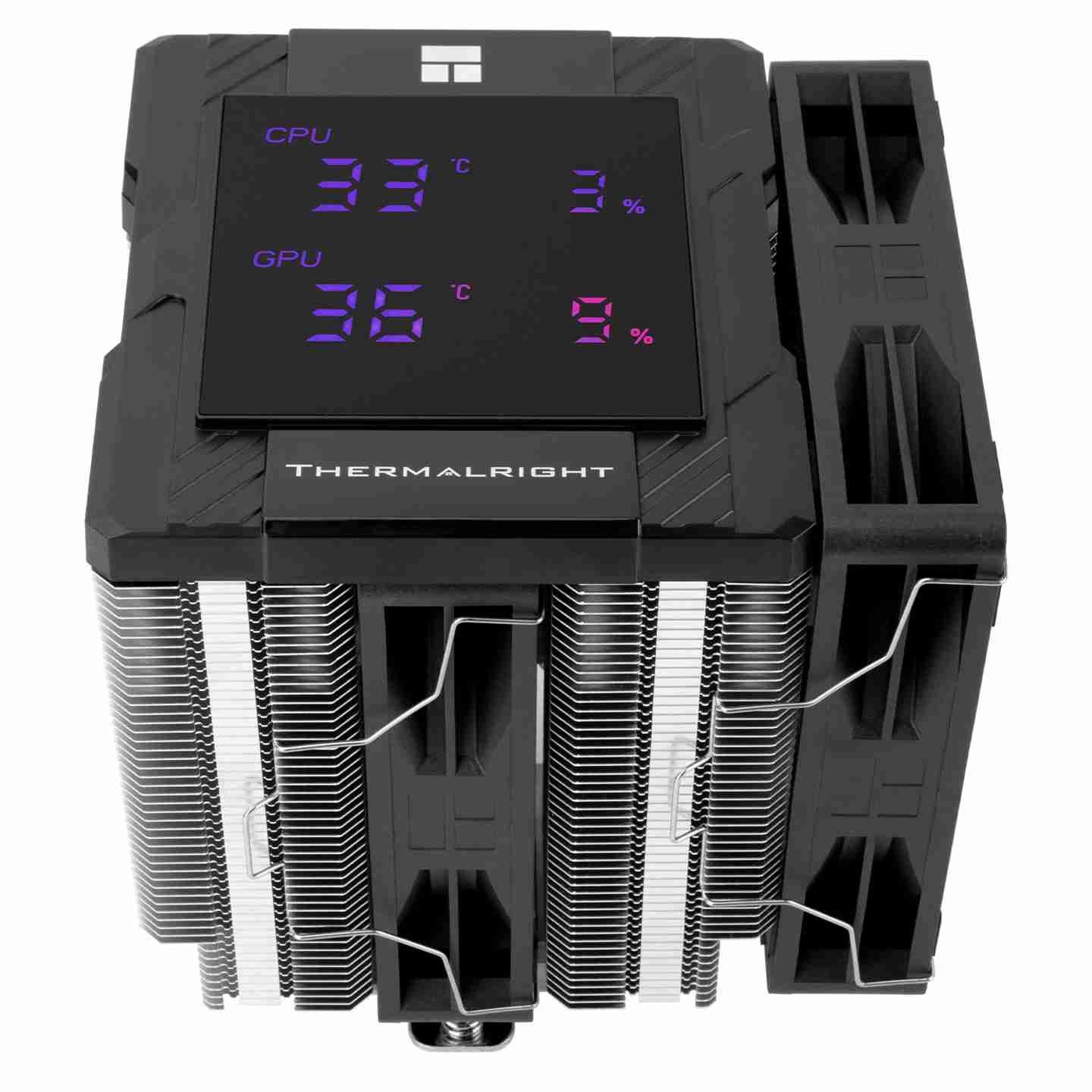 利民推出 PA120 Digital 数显风冷散热器:可同时显示 4 项数据