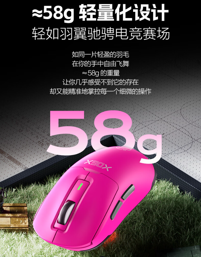 英菲克 IN6 青春版电竞鼠标上市:重约 58g、500mAh 电池,129 元