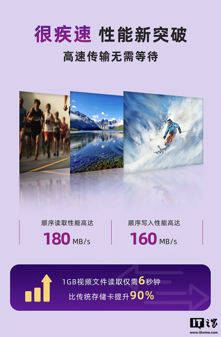 紫光闪存 UNIS UF200 TF 存储卡开售:读速 180MB/s,可选 64/128/256G 售 49.9 元起