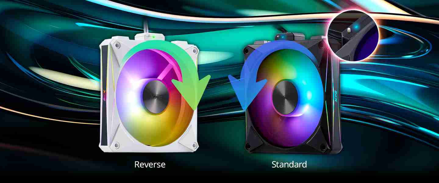 一键控制旋转方向,威刚 XPG 推出 HURRICANE MAG ARGB 风扇四件组