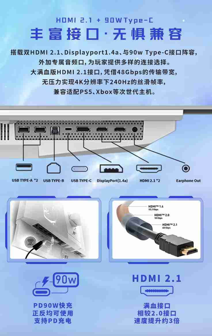 微星“MPG 321URXW”31.5 英寸白色显示器预售:4K 240Hz QD-OLED,7499 元