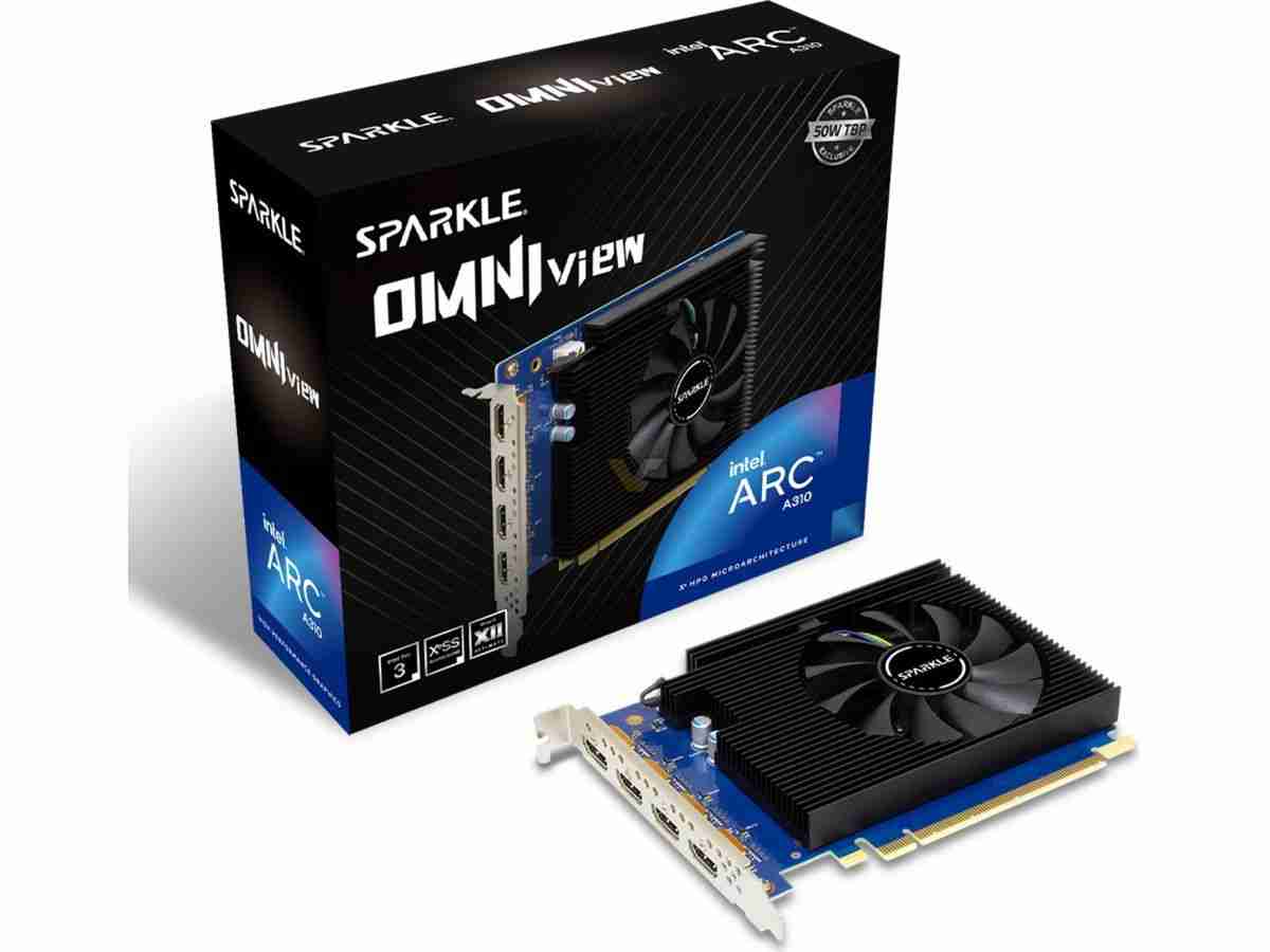 SPARKLE 撼与发布单槽 Arc A310 Omni View 显卡:4 个 HDMI 端口,TDP 降至 50W