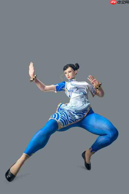 《街头霸王6》春丽等身人偶:硅胶皮肤真实触感