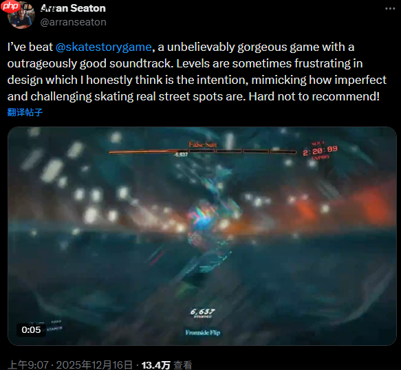 好评新游《滑板故事》作者谈作品 认为滑板本身就让人沮丧
