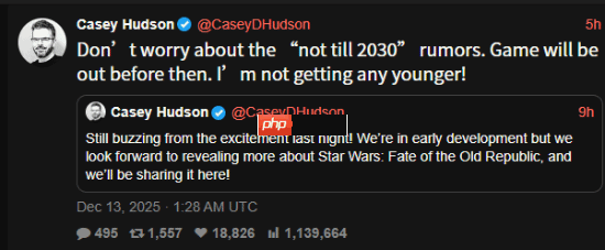 《星战旧共和国命运》细节曝光!2030年之前绝对发售