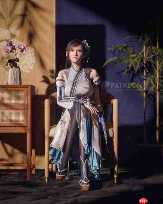 3D大神晒《最终幻想7》尤菲新图！圣诞小麋鹿太可爱了！