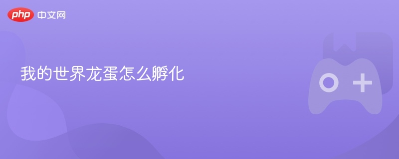 我的世界龙蛋怎么孵化