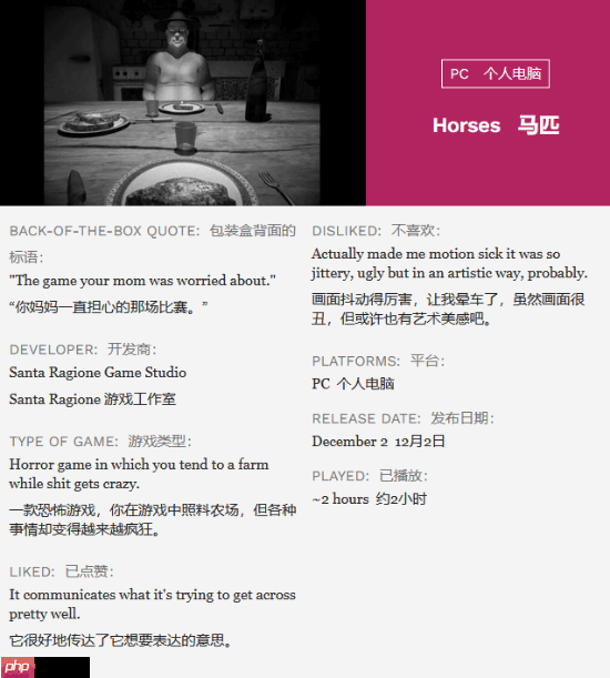 Kotaku评测《Horses》后批评Steam和Rpic审核机制差劲:只会怯懦地封禁!