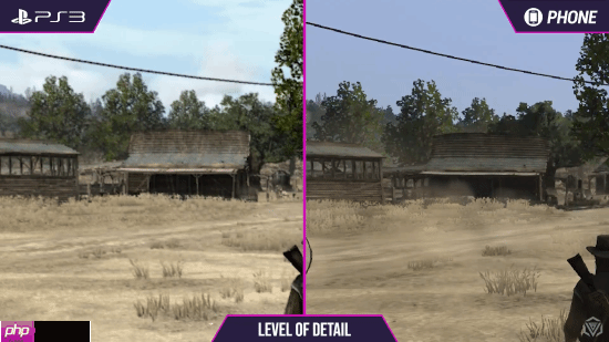 《荒野大镖客》PS3和手机画面对比：你认为谁赢了？