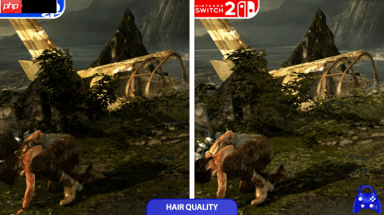 《古墓丽影9》NS2和PS4画面对比:分辨率高但砍画质