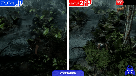 《古墓丽影9》NS2和PS4画面对比:分辨率高但砍画质