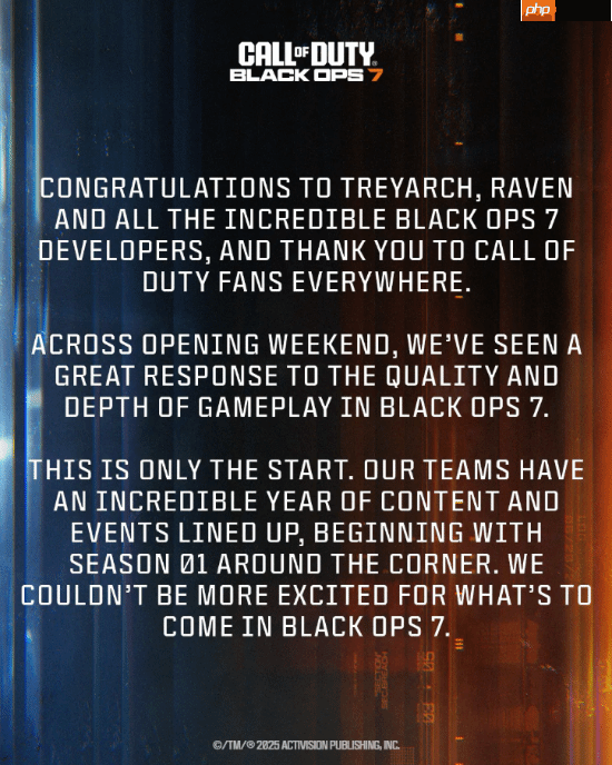 《COD22》差评如潮！动视发文感谢玩家支持